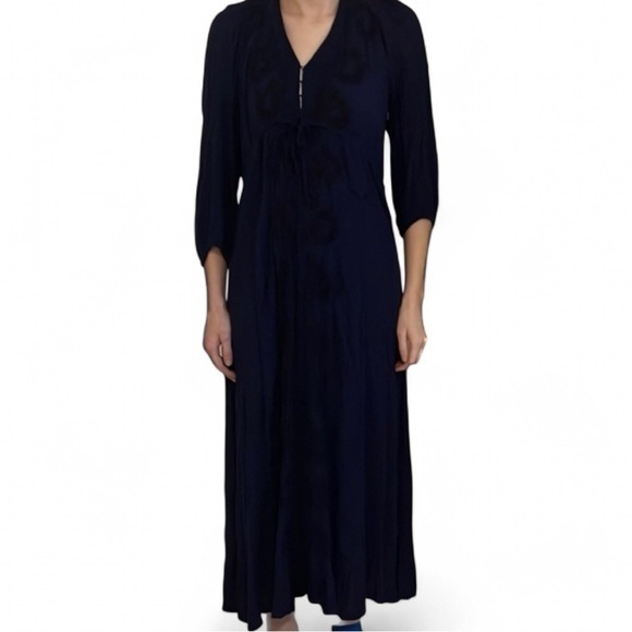 Free People Journey To The Horizon Dress in night shadow blue, size XS. - Picture 1 of 11